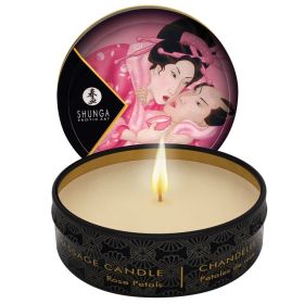 Shunga Mini Massage Candle Rose Petals 1oz
