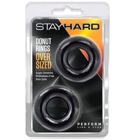 Stay Hard Donut Rings Oversized (Option: Black 2Pk)