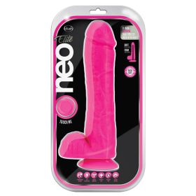 Neo Elite Silicone Dual Density Cock with Balls Neon (Option: PINK 11)