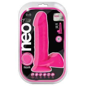 Neo Elite Silicone Dual Density Cock with Balls Neon (Option: PINK 8)