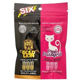 His & Hers (Option: PINK Pussycat/Gold Lion 6 Count Bag)