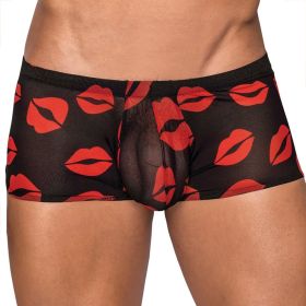 Male Power Kiss Me Mini Shorts (Option: Black Medium Boxed)
