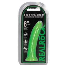 RealRock Slim Glow in the Dark Dildo (Option: Green 6)