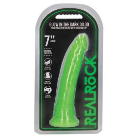 RealRock Slim Glow in the Dark Dildo (Option: Green 7)