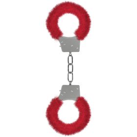 Ouch! Beginner's Furry Handcuffs (Option: Red)